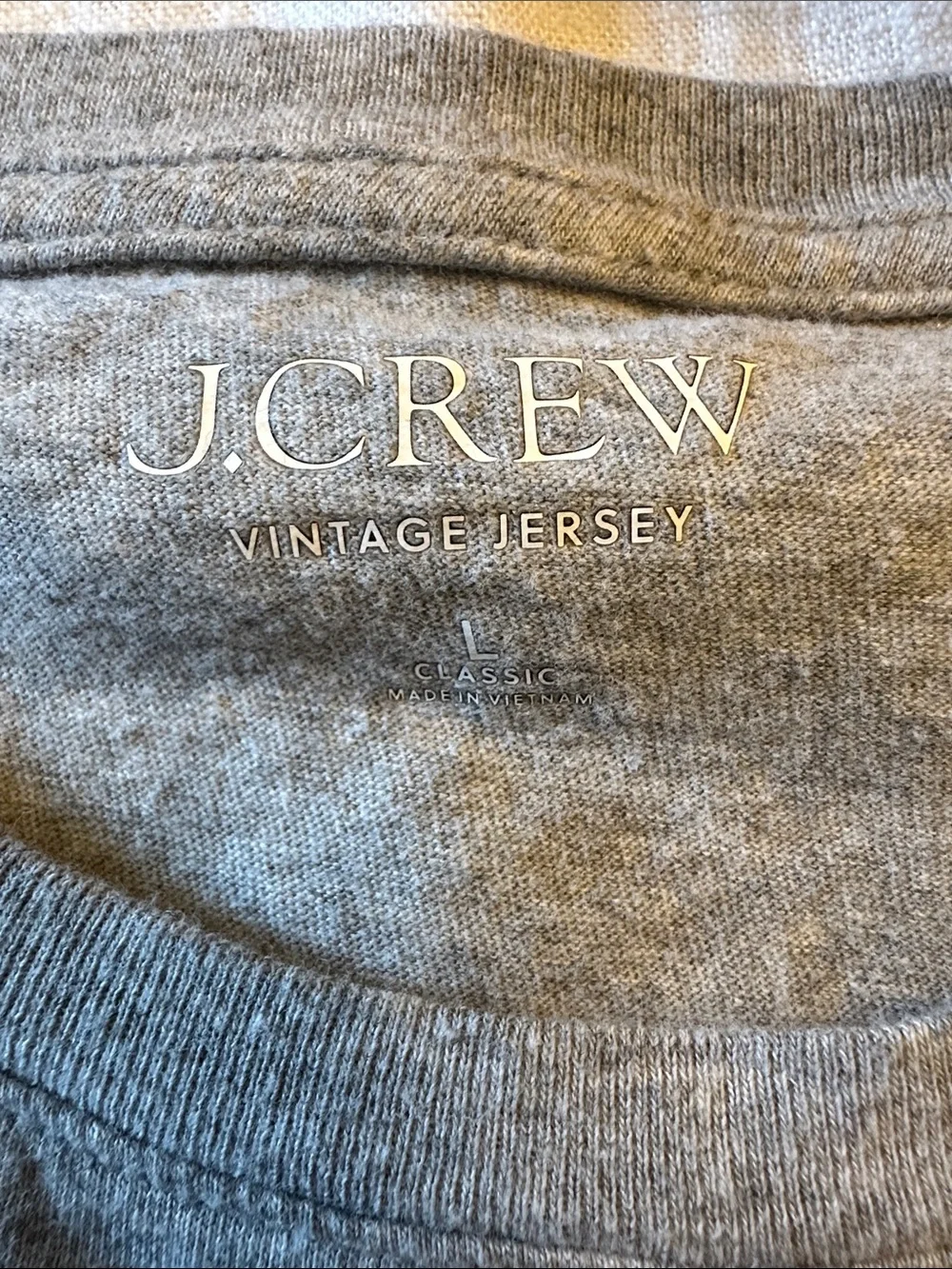 J. Crew Gray Short Sleeve vintage Jersey Crewneck Tee